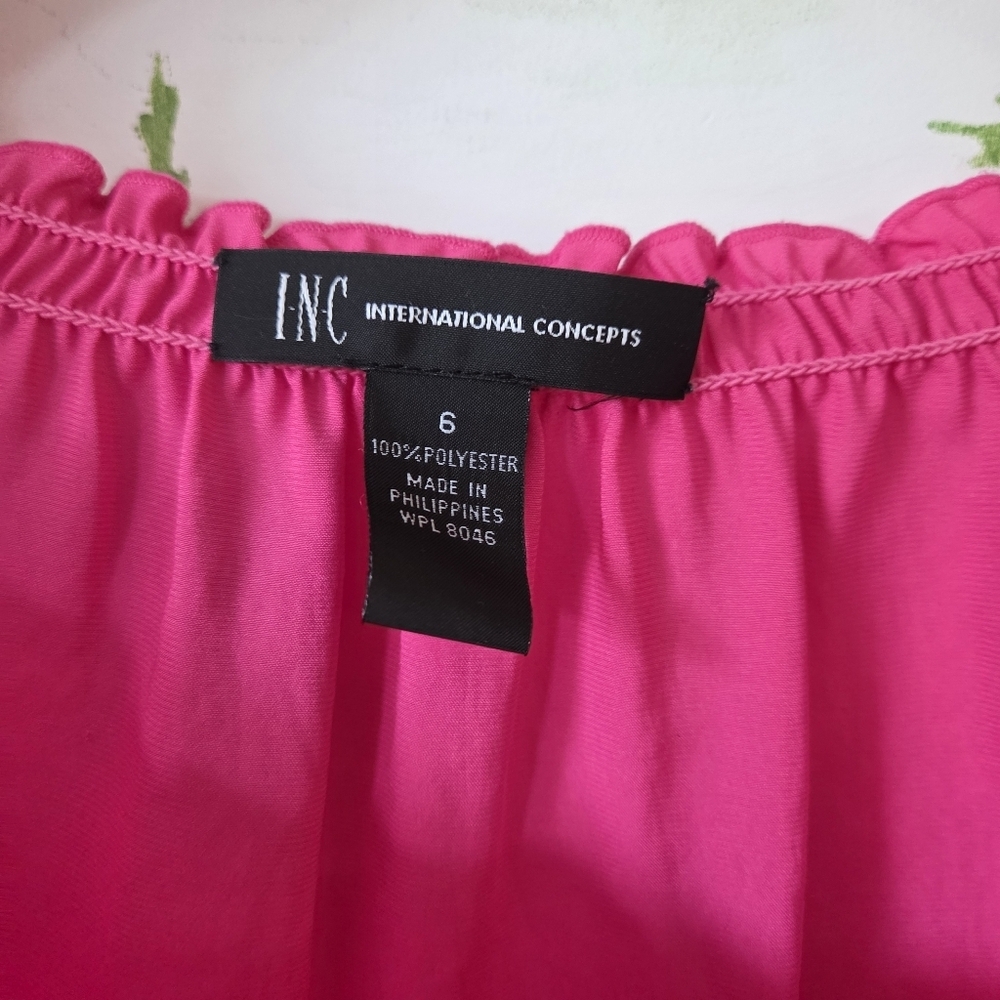 Pink Ruffled INC Women's Top - Picture 4 of 7